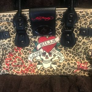 Ed Hardy Cheetah  Love Kills Slowly purse